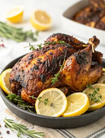 Grilled Lemon Herb Chicken with Crispy Sweet Potato Fries Blackened Lemon Herb Grilled Chicken with Crispy Sweet Potato Fries