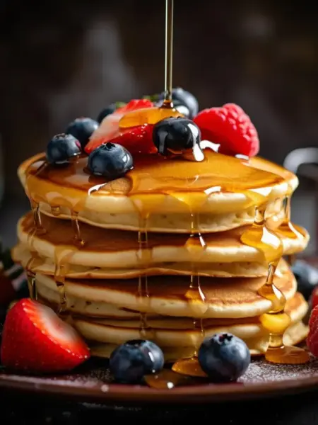 Fluffy Honey Glazed Pancakes | Easy Honey Butter Pancakes Recipe