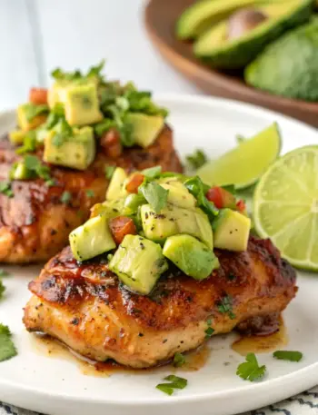 Oven Roasted Chicken Thighs with Hot Honey and Lime