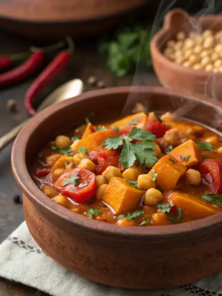 Spicy Chickpea and Sweet Potato Stew