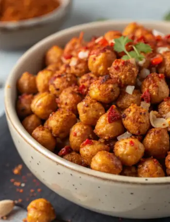 Spicy Roasted Chickpeas with Paprika and Garlic Spicy Roasted Chickpeas