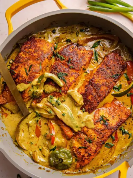Thai-Inspired Coconut Curry Salmon Soup Thai-Inspired Coconut Curry Salmon Soup
