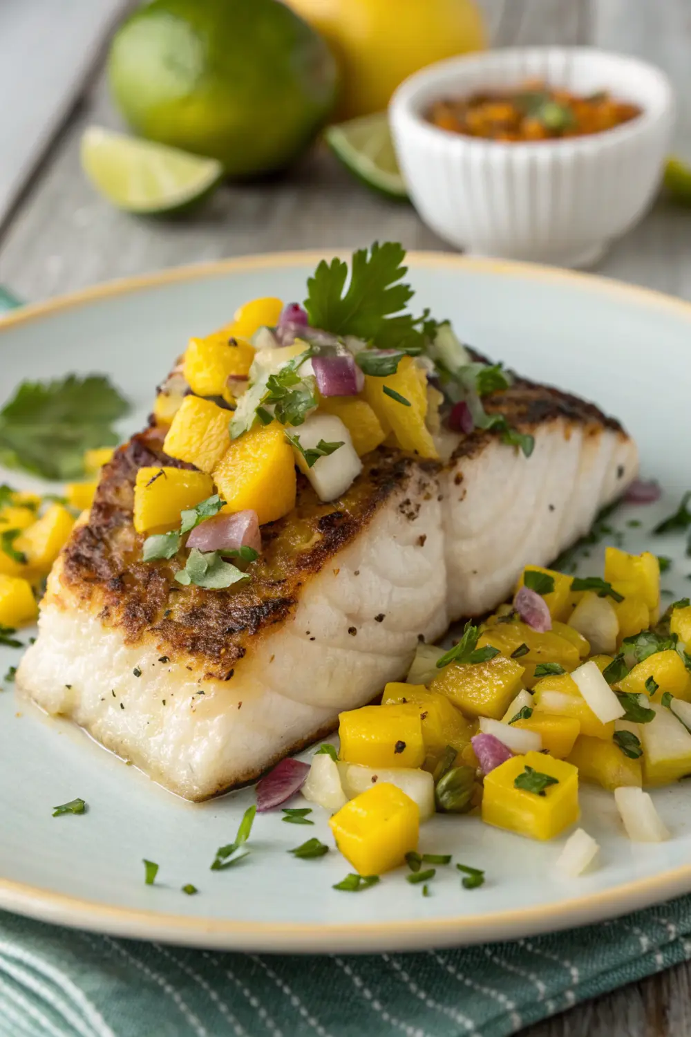7-Day Healthy No Cook Meals on a Budget Barramundi Seabass with Mango Coconut Salsa | No Cook Meals