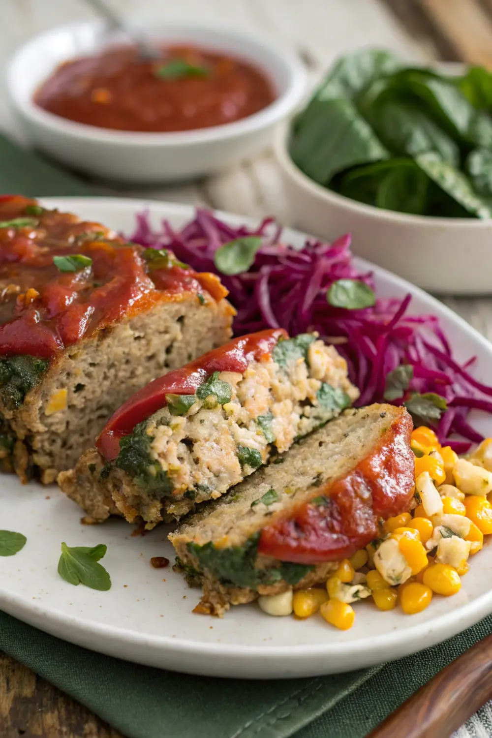 7-Day Healthy No Cook Meals on a Budget Chicken Spinach Meatloaf with Tomato Glaze | Healthy No Cook Meals for College Students