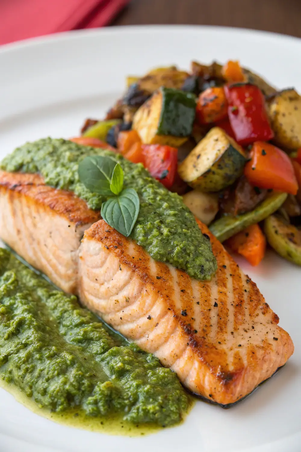 7 Day Healthy Meals for Seniors at Home Grilled Salmon with Creamy Pesto | Meal Delivery for Elderly | Meals for Elderly | Meals for Seniors