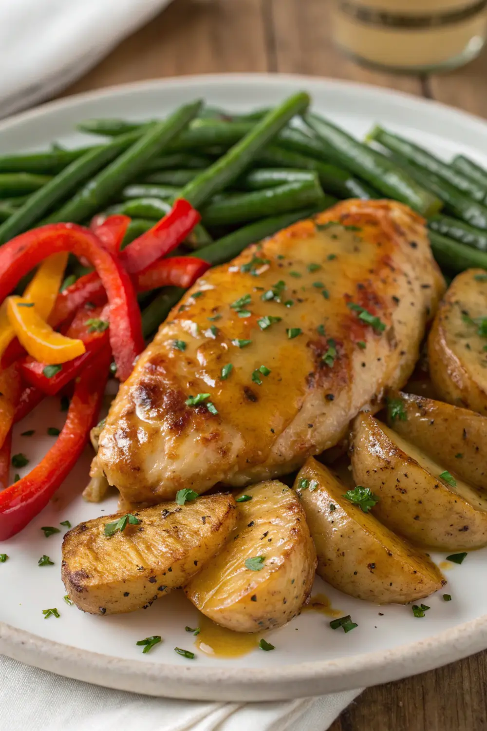 7 Day Healthy Meals for Seniors at Home Honey Mustard Chicken with Herb-Roasted Potatoes | 7 Day Meal Plan for Elderly