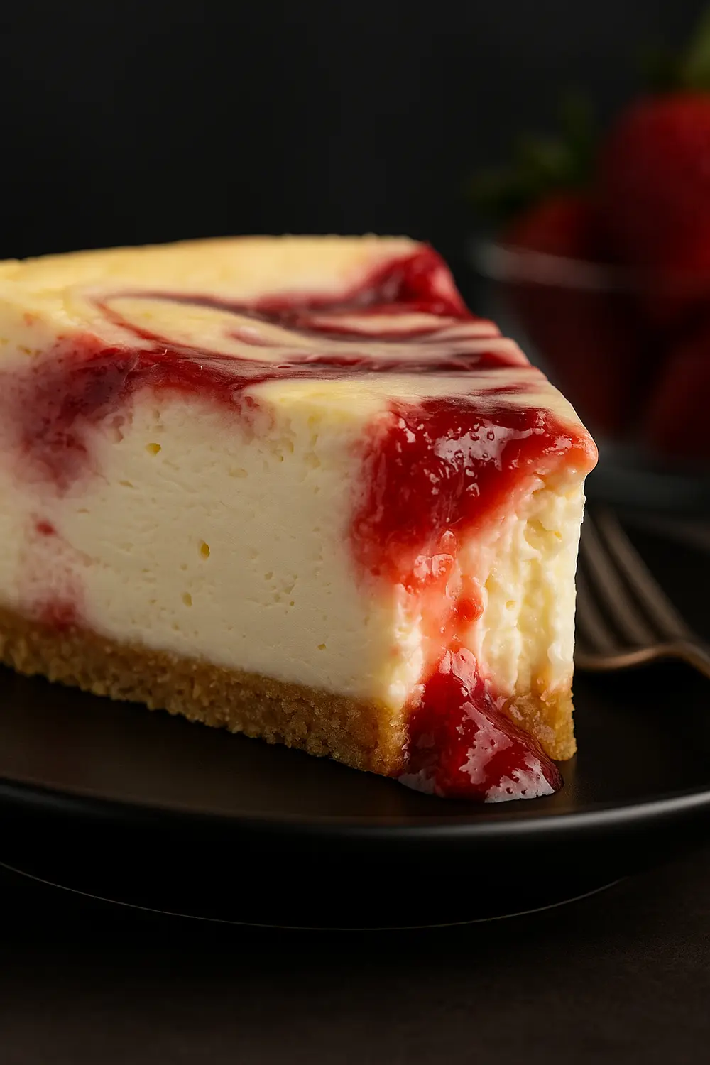 Best Baked Strawberry Swirl Cheesecake Best Strawberry Swirl Cheesecake | Homemade Strawberry Cheesecake With Swirl | Strawberry Cheesecake Recipe | How To Make Strawberry Cheesecake | Easy Strawberry Cheesecake | Strawberry Cheesecake Recipe Baked