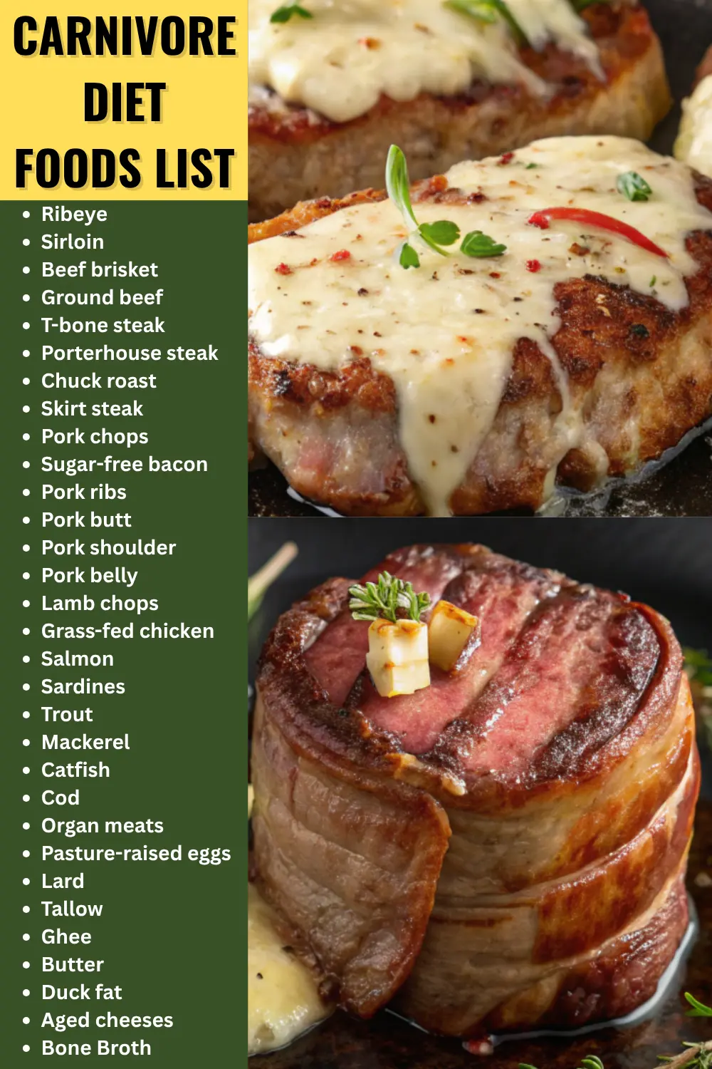 30-Day Carnivore Diet Meal Plan for Beginners Carnivore Diet Food List | Carnivore Foods | What To Eat On The Carnivore Diet