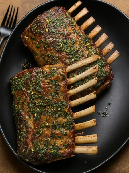 Classic Herb Crusted Rack of Lamb with Mint Pesto Herb Crusted Rack of Lamb Recipes | The Best Herb Crusted Rack of Lamb | Oven Baked Rack of Lamb Recipes | Lamb Rack Recipe | Lamb Racks