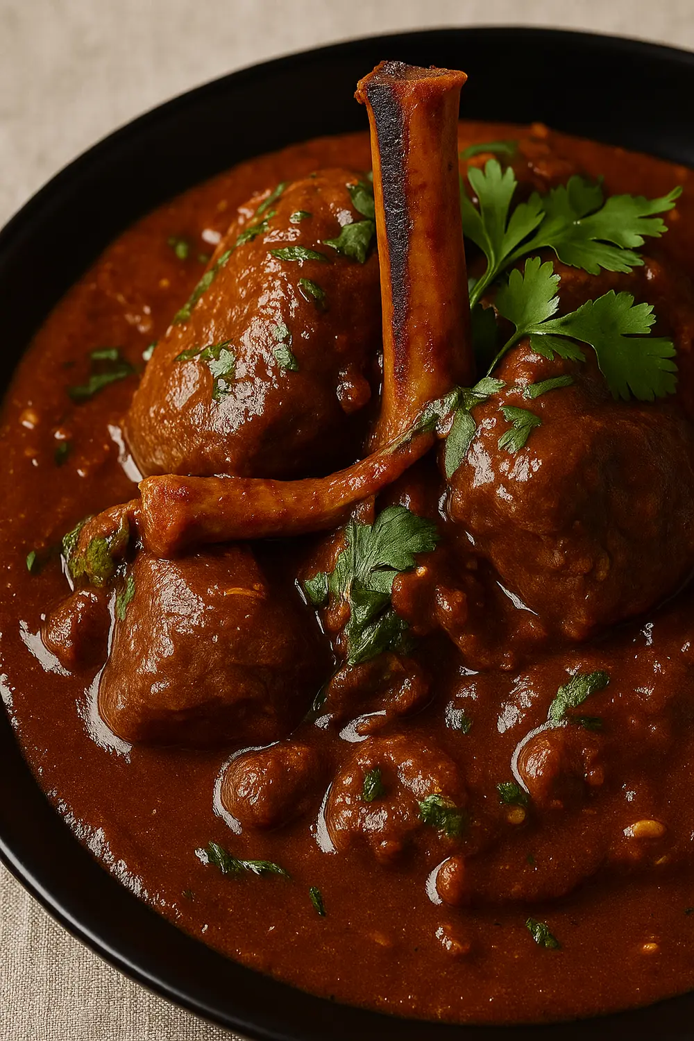 Easy lamb rogan josh with tender lamb pieces in a spiced curry sauce, a perfect recipe for Christmas dinner.