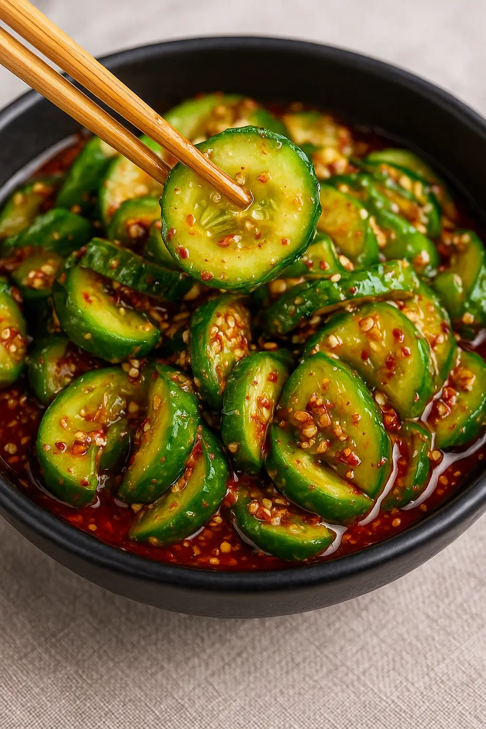 Spicy Asian Cucumber Salad (Oi Muchim) | Tina Kitchen