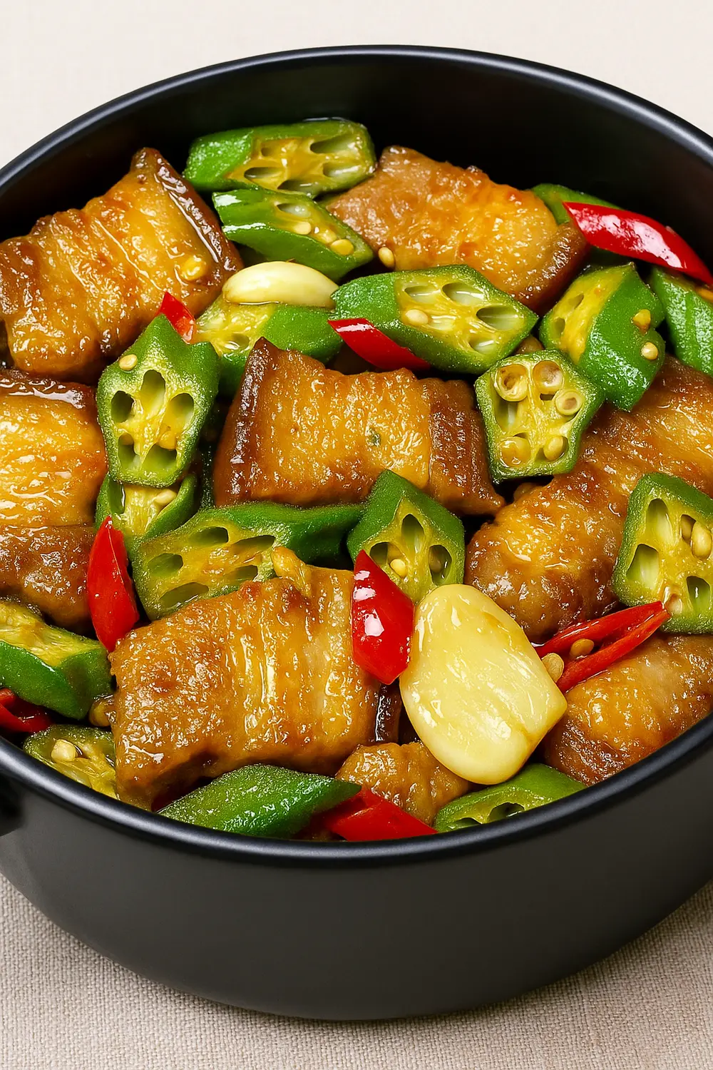 Easy Stir Fried Pork Belly Recipe With Okra easy-stir-fried-pork-belly-recipe-with-okra