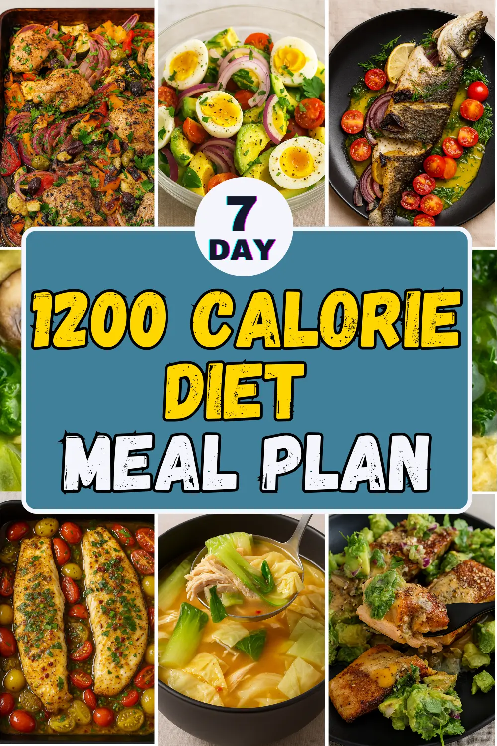A 1200 calorie diet meal plan, featuring low carb high protein meals for breakfast, lunch, dinner, and snacks, perfect for a calorie deficit, all within 1200 calories a day.