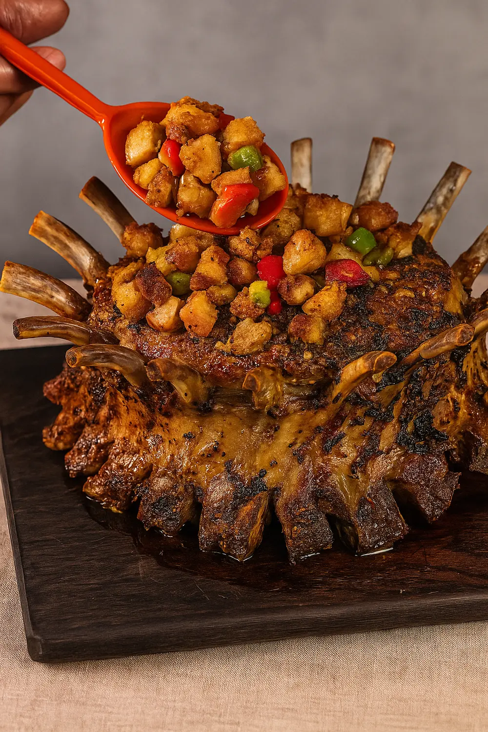 Best Crown Roast of Pork Recipe for Christmas The best crown pork roast recipe features tender, carved pork ribs with an herb crust, perfect for festive holidays such as Christmas dinner or Thanksgiving dinner.