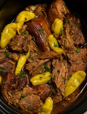 Best Crockpot Mississippi Pot Roast The best Mississippi pot roast featuring tender beef slow-cooked with pepperoncini, butter, and ranch seasoning, perfect for Thanksgiving or Christmas dinner.