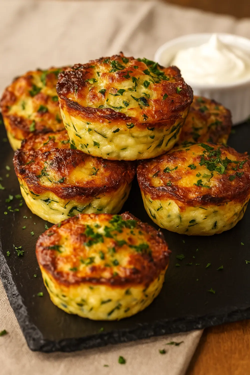 Healthy Zucchini Muffins Recipe The best zucchini muffins recipe features zucchini and potatoes baked into golden, savory muffins with a cheesy crust and served with sour cream or dip.