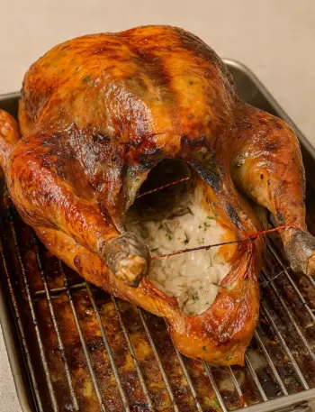 Easy oven roasted turkey recipe featuring a succulent, juicy roast turkey that’s tender on the inside with beautifully crisp skin, perfect for Thanksgiving, Easter, or Christmas dinner.