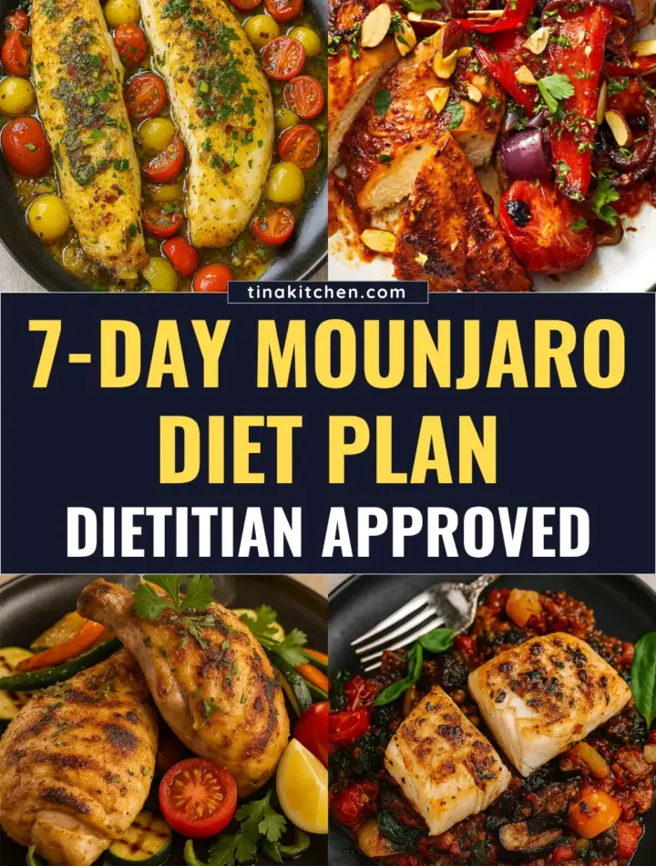 7-Day Mounjaro Diet Plan | Dietitian Approved A Free 7 day Mounjaro diet plan designed to complement individuals on Mounjaro treatment.