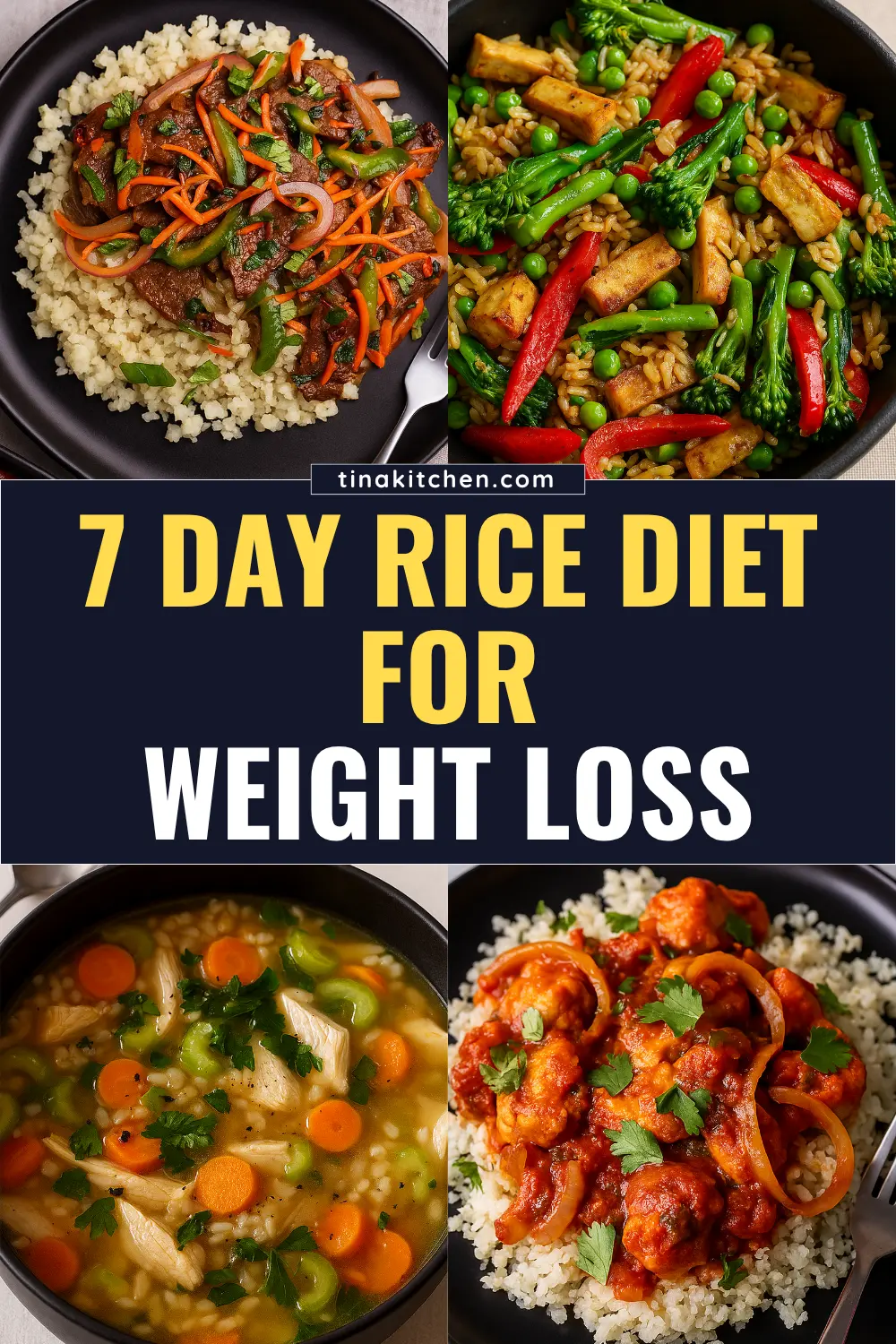 7 day rice diet plan with low-fat, high-fiber meals for effective weight loss.