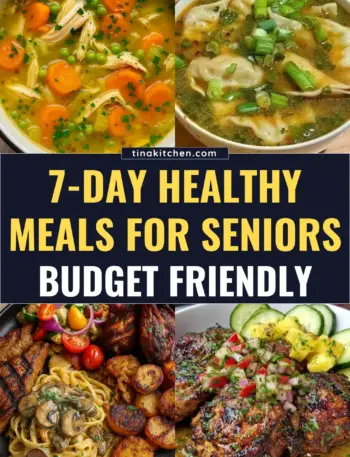 Free 7-day meal plan with easy, nutritious, healthy meals for seniors and meal delivery options.